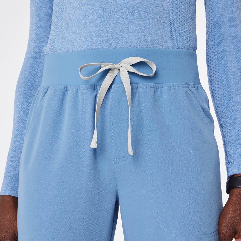 Figs High Waisted Isabel Wide Leg Scrub Pants in Ceil Blue, Size X-Large - Picture 3 of 9
